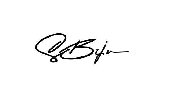 How to make S Biju name signature. Use Asem Kandis PERSONAL USE style for creating short signs online. This is the latest handwritten sign. S Biju signature style 9 images and pictures png