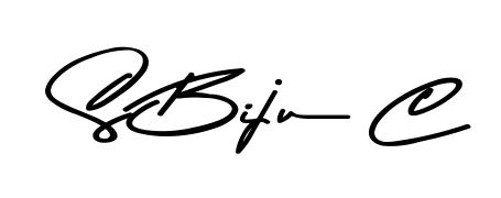 A dynamic signature style for S Biju C using Asem Kandis PERSONAL USE script. Designed to look authentic, handwritten, and professional. S Biju C signature style 9 images and pictures png