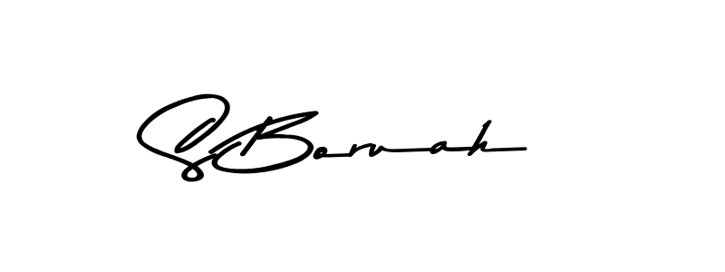 Create a beautiful signature design for name S Boruah. With this signature (Asem Kandis PERSONAL USE) fonts, you can make a handwritten signature for free. S Boruah signature style 9 images and pictures png