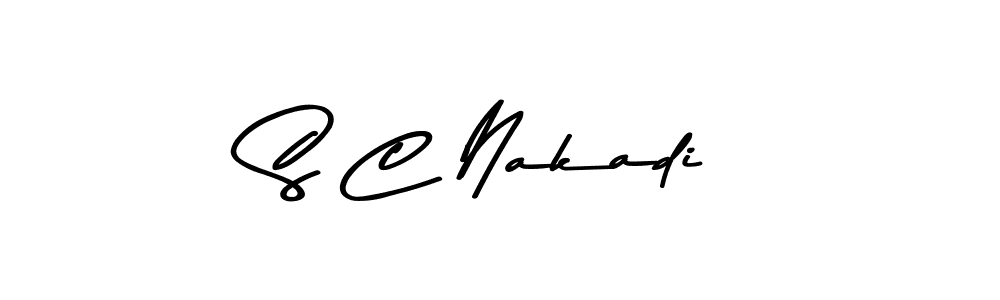 The best way (Asem Kandis PERSONAL USE) to make a short signature is to pick only two or three words in your name. The name S C Nakadi include a total of six letters. For converting this name. S C Nakadi signature style 9 images and pictures png