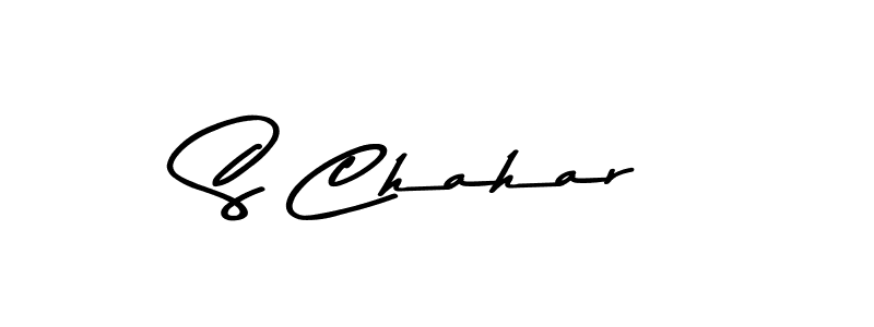 This is the best signature style for the S Chahar name. Also you like these signature font (Asem Kandis PERSONAL USE). Mix name signature. S Chahar signature style 9 images and pictures png