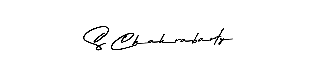 Create a beautiful signature design for name S Chakrabarty. With this signature (Asem Kandis PERSONAL USE) fonts, you can make a handwritten signature for free. S Chakrabarty signature style 9 images and pictures png