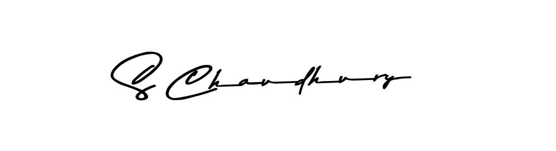 How to make S Chaudhury name signature. Use Asem Kandis PERSONAL USE style for creating short signs online. This is the latest handwritten sign. S Chaudhury signature style 9 images and pictures png