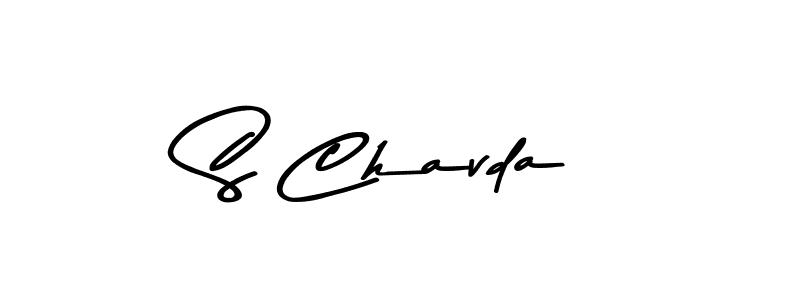 You should practise on your own different ways (Asem Kandis PERSONAL USE) to write your name (S Chavda) in signature. don't let someone else do it for you. S Chavda signature style 9 images and pictures png