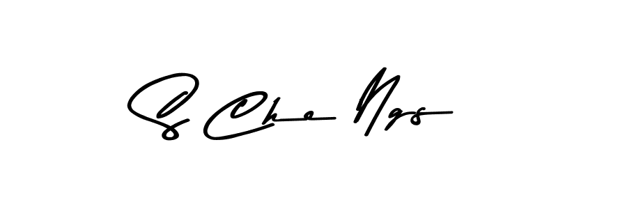 Make a beautiful signature design for name S Che Ngs. With this signature (Asem Kandis PERSONAL USE) style, you can create a handwritten signature for free. S Che Ngs signature style 9 images and pictures png