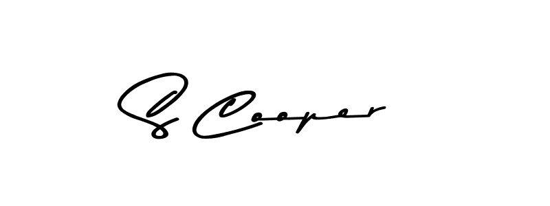 You should practise on your own different ways (Asem Kandis PERSONAL USE) to write your name (S Cooper) in signature. don't let someone else do it for you. S Cooper signature style 9 images and pictures png