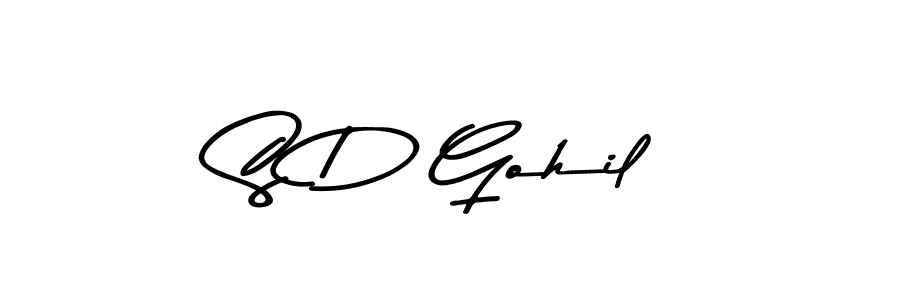 S D Gohil stylish signature style. Best Handwritten Sign (Asem Kandis PERSONAL USE) for my name. Handwritten Signature Collection Ideas for my name S D Gohil. S D Gohil signature style 9 images and pictures png