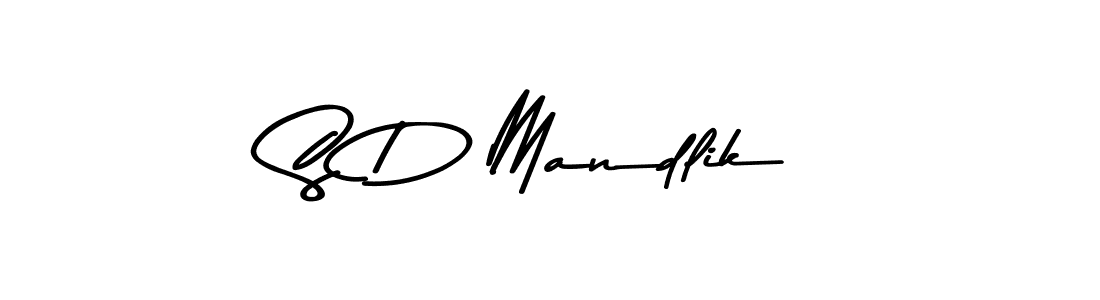 S D Mandlik stylish signature style. Best Handwritten Sign (Asem Kandis PERSONAL USE) for my name. Handwritten Signature Collection Ideas for my name S D Mandlik. S D Mandlik signature style 9 images and pictures png