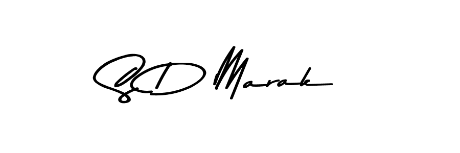 How to make S D Marak name signature. Use Asem Kandis PERSONAL USE style for creating short signs online. This is the latest handwritten sign. S D Marak signature style 9 images and pictures png