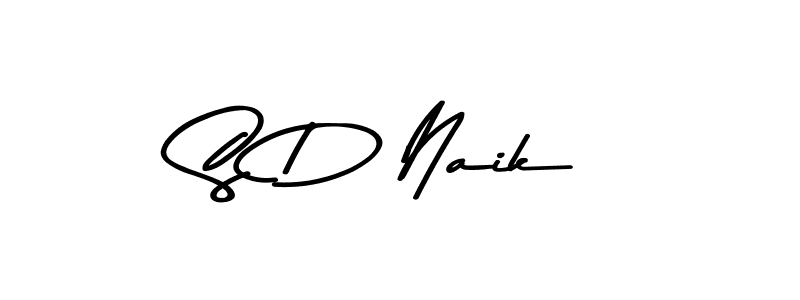 How to make S D Naik name signature. Use Asem Kandis PERSONAL USE style for creating short signs online. This is the latest handwritten sign. S D Naik signature style 9 images and pictures png