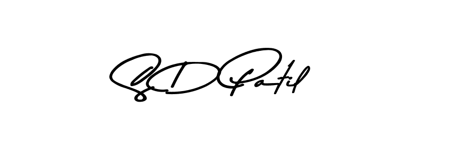 Make a beautiful signature design for name S D Patil. With this signature (Asem Kandis PERSONAL USE) style, you can create a handwritten signature for free. S D Patil signature style 9 images and pictures png
