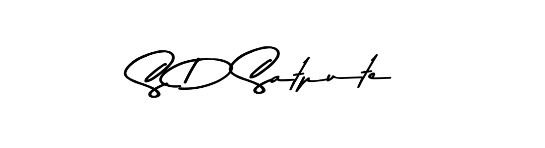 Design your own signature with our free online signature maker. With this signature software, you can create a handwritten (Asem Kandis PERSONAL USE) signature for name S D Satpute. S D Satpute signature style 9 images and pictures png