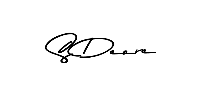 The best way (Asem Kandis PERSONAL USE) to make a short signature is to pick only two or three words in your name. The name S Deore include a total of six letters. For converting this name. S Deore signature style 9 images and pictures png
