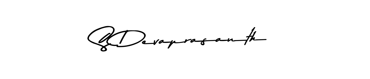 Make a beautiful signature design for name S Devaprasanth. With this signature (Asem Kandis PERSONAL USE) style, you can create a handwritten signature for free. S Devaprasanth signature style 9 images and pictures png