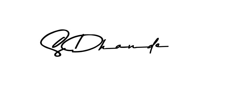 You should practise on your own different ways (Asem Kandis PERSONAL USE) to write your name (S Dhande) in signature. don't let someone else do it for you. S Dhande signature style 9 images and pictures png