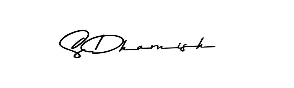 Also we have S Dharnish name is the best signature style. Create professional handwritten signature collection using Asem Kandis PERSONAL USE autograph style. S Dharnish signature style 9 images and pictures png