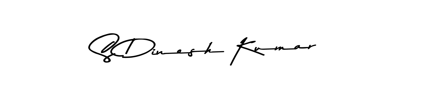 Create a beautiful signature design for name S Dinesh Kumar. With this signature (Asem Kandis PERSONAL USE) fonts, you can make a handwritten signature for free. S Dinesh Kumar signature style 9 images and pictures png
