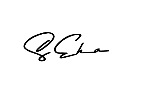How to make S Eha name signature. Use Asem Kandis PERSONAL USE style for creating short signs online. This is the latest handwritten sign. S Eha signature style 9 images and pictures png