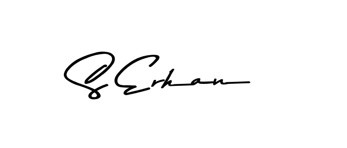 How to make S Erhan name signature. Use Asem Kandis PERSONAL USE style for creating short signs online. This is the latest handwritten sign. S Erhan signature style 9 images and pictures png