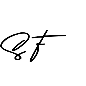 Make a beautiful signature design for name S F. With this signature (Asem Kandis PERSONAL USE) style, you can create a handwritten signature for free. S F signature style 9 images and pictures png