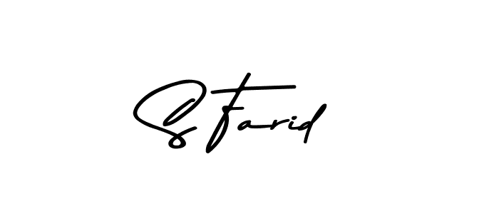 This is the best signature style for the S Farid name. Also you like these signature font (Asem Kandis PERSONAL USE). Mix name signature. S Farid signature style 9 images and pictures png