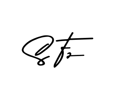 Create a beautiful signature design for name S Fz. With this signature (Asem Kandis PERSONAL USE) fonts, you can make a handwritten signature for free. S Fz signature style 9 images and pictures png