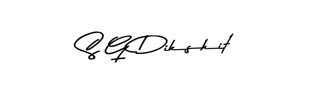 S G Dikshit stylish signature style. Best Handwritten Sign (Asem Kandis PERSONAL USE) for my name. Handwritten Signature Collection Ideas for my name S G Dikshit. S G Dikshit signature style 9 images and pictures png