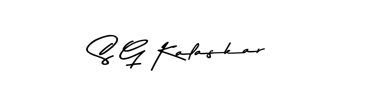 Also You can easily find your signature by using the search form. We will create S G Kalaskar name handwritten signature images for you free of cost using Asem Kandis PERSONAL USE sign style. S G Kalaskar signature style 9 images and pictures png