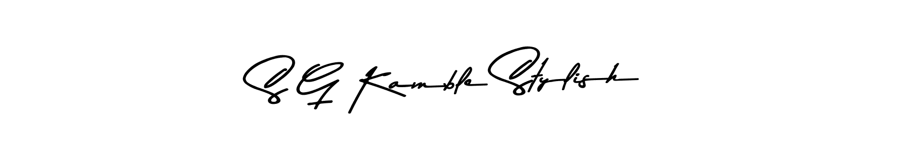 Make a short S G Kamble Stylish signature style. Manage your documents anywhere anytime using Asem Kandis PERSONAL USE. Create and add eSignatures, submit forms, share and send files easily. S G Kamble Stylish signature style 9 images and pictures png