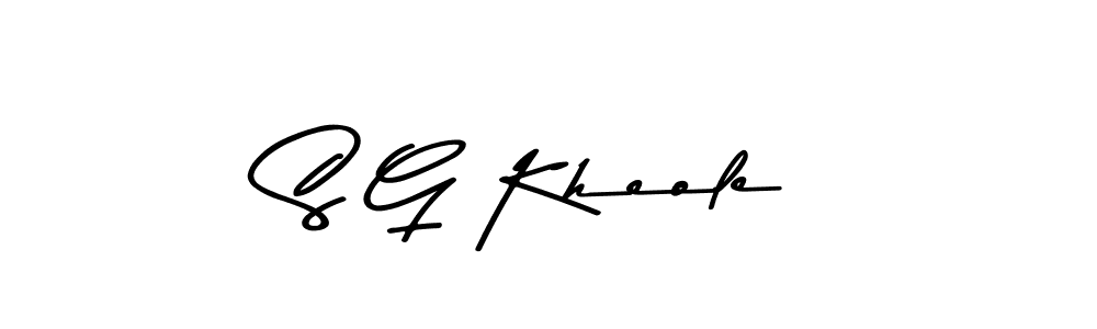 S G Kheole stylish signature style. Best Handwritten Sign (Asem Kandis PERSONAL USE) for my name. Handwritten Signature Collection Ideas for my name S G Kheole. S G Kheole signature style 9 images and pictures png