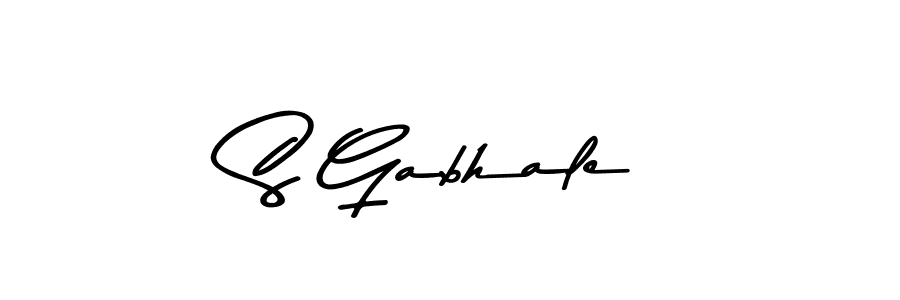 How to make S Gabhale name signature. Use Asem Kandis PERSONAL USE style for creating short signs online. This is the latest handwritten sign. S Gabhale signature style 9 images and pictures png