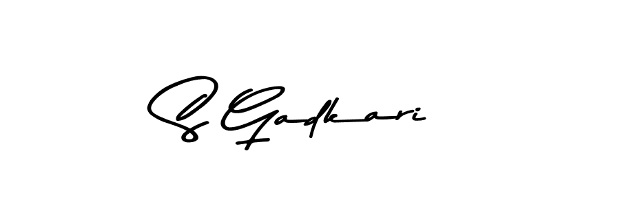 Make a beautiful signature design for name S Gadkari. With this signature (Asem Kandis PERSONAL USE) style, you can create a handwritten signature for free. S Gadkari signature style 9 images and pictures png