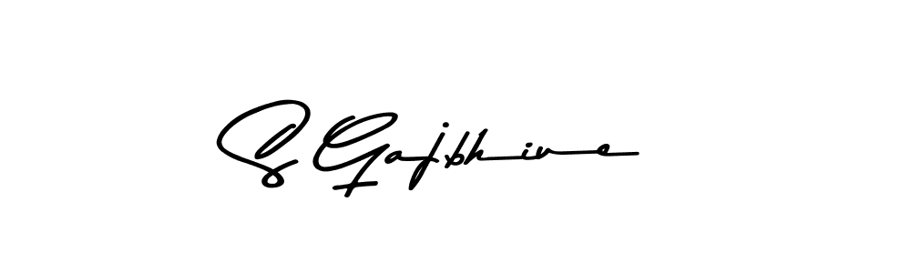 Create a beautiful signature design for name S Gajbhiue. With this signature (Asem Kandis PERSONAL USE) fonts, you can make a handwritten signature for free. S Gajbhiue signature style 9 images and pictures png