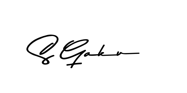 Use a signature maker to create a handwritten signature online. With this signature software, you can design (Asem Kandis PERSONAL USE) your own signature for name S Gaku. S Gaku signature style 9 images and pictures png