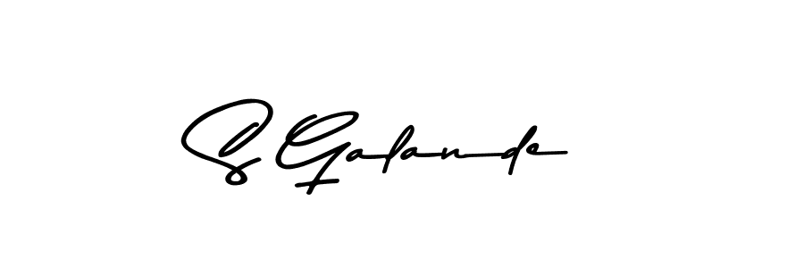 This is the best signature style for the S Galande name. Also you like these signature font (Asem Kandis PERSONAL USE). Mix name signature. S Galande signature style 9 images and pictures png