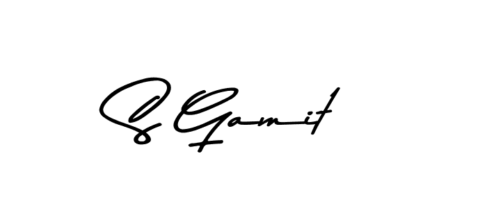 Use a signature maker to create a handwritten signature online. With this signature software, you can design (Asem Kandis PERSONAL USE) your own signature for name S Gamit. S Gamit signature style 9 images and pictures png