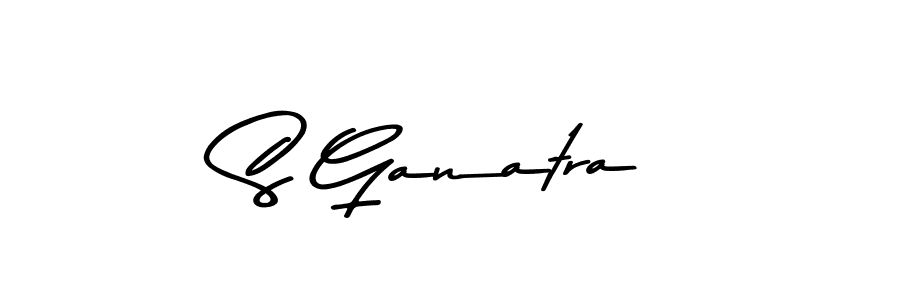 Create a beautiful signature design for name S Ganatra. With this signature (Asem Kandis PERSONAL USE) fonts, you can make a handwritten signature for free. S Ganatra signature style 9 images and pictures png