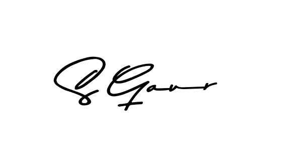 Use a signature maker to create a handwritten signature online. With this signature software, you can design (Asem Kandis PERSONAL USE) your own signature for name S Gaur. S Gaur signature style 9 images and pictures png