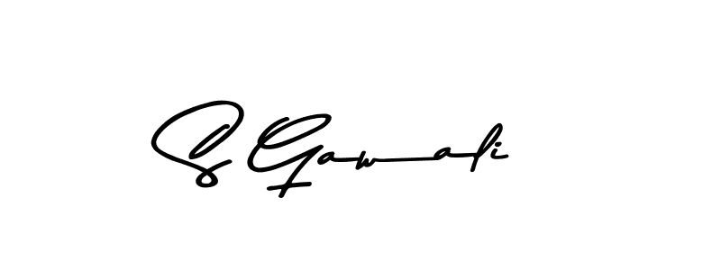Make a beautiful signature design for name S Gawali. With this signature (Asem Kandis PERSONAL USE) style, you can create a handwritten signature for free. S Gawali signature style 9 images and pictures png