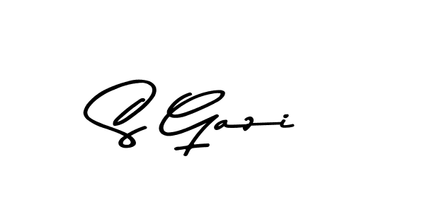 Design your own signature with our free online signature maker. With this signature software, you can create a handwritten (Asem Kandis PERSONAL USE) signature for name S Gazi. S Gazi signature style 9 images and pictures png