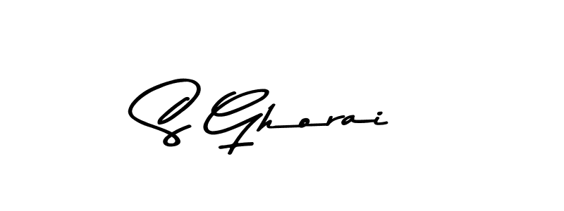 How to make S Ghorai name signature. Use Asem Kandis PERSONAL USE style for creating short signs online. This is the latest handwritten sign. S Ghorai signature style 9 images and pictures png