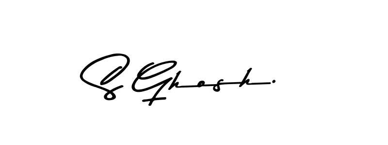 Make a beautiful signature design for name S Ghosh.. With this signature (Asem Kandis PERSONAL USE) style, you can create a handwritten signature for free. S Ghosh. signature style 9 images and pictures png
