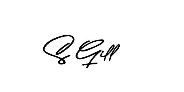 Create a beautiful signature design for name S Gill. With this signature (Asem Kandis PERSONAL USE) fonts, you can make a handwritten signature for free. S Gill signature style 9 images and pictures png