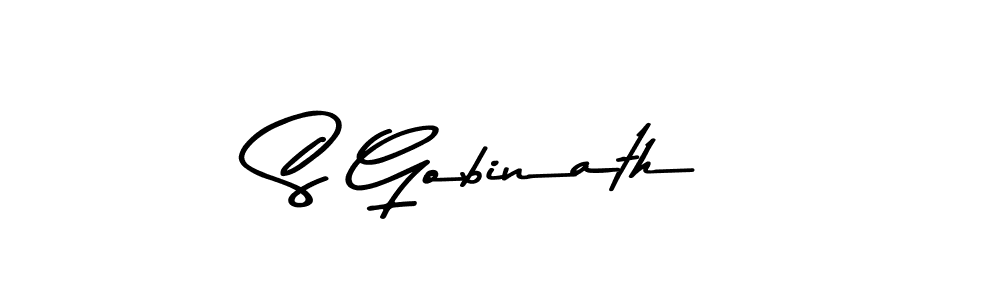 You should practise on your own different ways (Asem Kandis PERSONAL USE) to write your name (S Gobinath) in signature. don't let someone else do it for you. S Gobinath signature style 9 images and pictures png