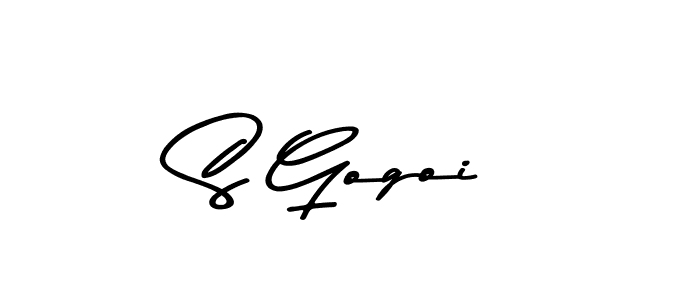 How to make S Gogoi name signature. Use Asem Kandis PERSONAL USE style for creating short signs online. This is the latest handwritten sign. S Gogoi signature style 9 images and pictures png