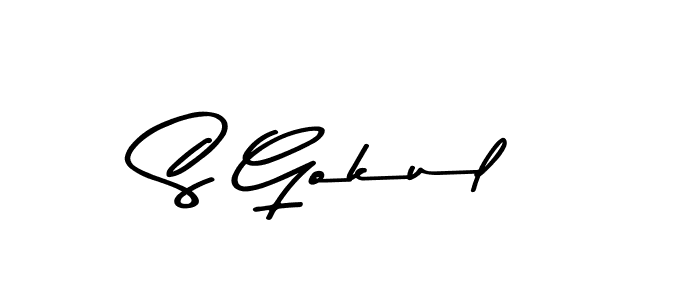 S Gokul stylish signature style. Best Handwritten Sign (Asem Kandis PERSONAL USE) for my name. Handwritten Signature Collection Ideas for my name S Gokul. S Gokul signature style 9 images and pictures png