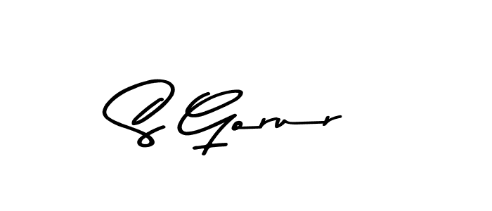 Design your own signature with our free online signature maker. With this signature software, you can create a handwritten (Asem Kandis PERSONAL USE) signature for name S Gorur. S Gorur signature style 9 images and pictures png