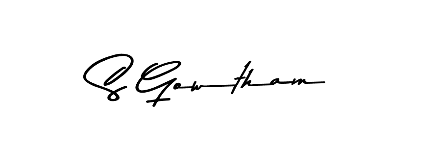 This is the best signature style for the S Gowtham name. Also you like these signature font (Asem Kandis PERSONAL USE). Mix name signature. S Gowtham signature style 9 images and pictures png