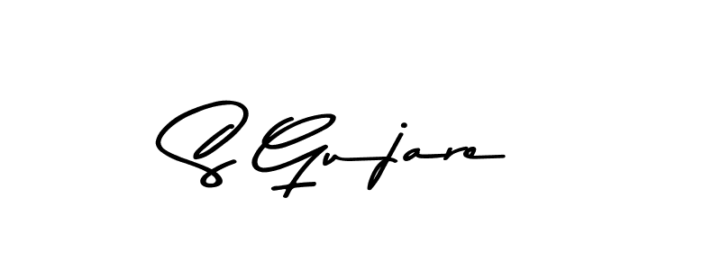 The best way (Asem Kandis PERSONAL USE) to make a short signature is to pick only two or three words in your name. The name S Gujare include a total of six letters. For converting this name. S Gujare signature style 9 images and pictures png