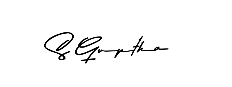 Make a beautiful signature design for name S Guptha. Use this online signature maker to create a handwritten signature for free. S Guptha signature style 9 images and pictures png